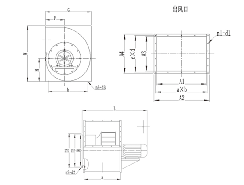 低噪声厨房专用离心通风机